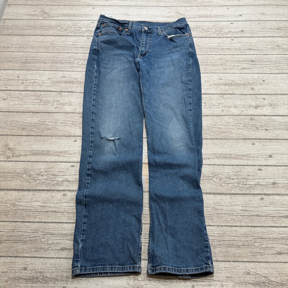 Levi's 514 Jeans Men's 33x32 Blue Denim Medium Wash Straight Leg Relaxed Cotton